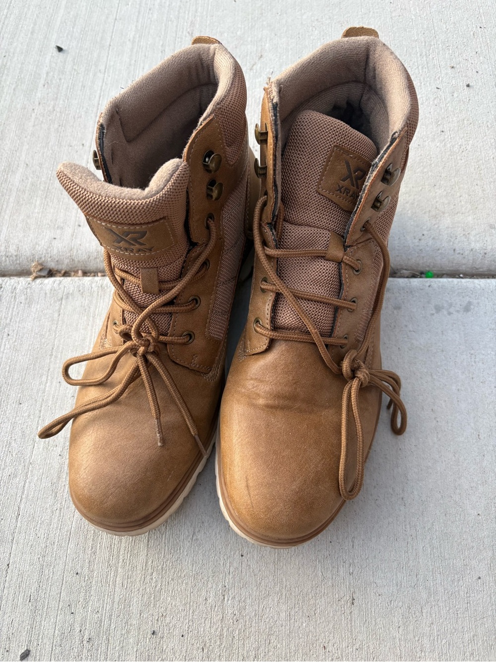 XR Tactical Men's Tan Lace-Up Work Boots